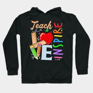 Cute Teach Love And Inspire Men Women Teacher Hoodie